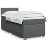 Image de vidaXL Sommier à lattes de lit et matelas Gris foncé 90x190 cm Tissu 3285737