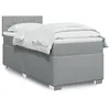 Image de vidaXL Boxspring met matras stof lichtgrijs 90x190 cm3285743
