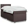 Image de vidaXL Sommier à lattes de lit avec matelas Marron foncé 90x190 cm 3285760