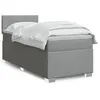Image de vidaXL Sommier à lattes de lit avec matelas Gris clair 90x200 cm Tissu 3285764