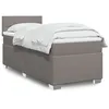 Image de vidaXL Boxspring met matras stof taupe 90x200 cm3285775