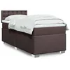 Image de vidaXL Boxspring met matras stof donkerbruin 90x200 cm3285788