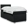 Image de vidaXL Sommier à lattes de lit avec matelas Noir 100x200 cm Tissu 3285794