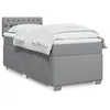 Image de vidaXL Boxspring met matras stof lichtgrijs 100x200 cm3285806