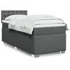 Image de vidaXL Boxspring met matras stof donkergrijs 100x200 cm3285814