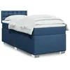Image de vidaXL Sommier à lattes de lit avec matelas Bleu 100x200 cm Tissu 3285819