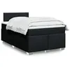 Image de vidaXL Sommier à lattes de lit avec matelas noir 120x190 cm tissu 3285822