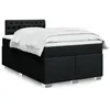 Image de vidaXL Sommier à lattes de lit avec matelas noir 120x190 cm tissu 3285836