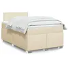 Image de vidaXL Boxspring met matras stof cràmekleurig 120x200 cm3285853