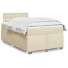 Image de vidaXL Boxspring met matras stof cràmekleurig 120x200 cm3285874