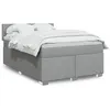 Image de vidaXL Boxspring met matras stof lichtgrijs 140x190 cm3285876