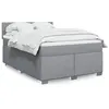 Image de vidaXL Boxspring met matras stof lichtgrijs 140x190 cm3285883