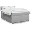 Image de vidaXL Boxspring met matras stof lichtgrijs 140x190 cm3285890