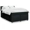 Image de vidaXL Boxspring met matras stof zwart 140x190 cm3285899