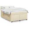 Image de vidaXL Boxspring met matras stof cràmekleurig 140x190 cm3285902