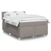 Image de vidaXL Boxspring met matras stof taupe 140x200 cm3285908