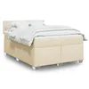 Image de vidaXL Sommier à lattes de lit avec matelas Crème 140x200 cm Tissu 3285909