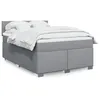 Image de vidaXL Sommier à lattes de lit avec matelas Gris clair 140x200cm Tissu 3285911