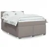 Image de vidaXL Sommier à lattes de lit avec matelas Taupe 140x200 cm Tissu 3285915