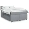 Image de vidaXL Sommier à lattes de lit avec matelas Gris clair 160x200cm Tissu 3285939