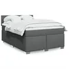 Image de vidaXL Sommier à lattes de lit avec matelas Gris foncé 160x200cm Tissu 3285940