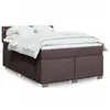 Image de vidaXL Sommier à lattes de lit avec matelas Marron foncé 160x200 cm 3285956