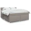 Image de vidaXL Boxspring met matras stof taupe 180x200 cm3285971