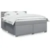 Image de vidaXL Boxspring met matras stof lichtgrijs 180x200 cm3285981