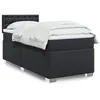 Image de vidaXL Sommier à lattes de lit avec matelas Noir 80x200cm Similicuir, lit, lit à plate-forme, lit à panneaux, meuble de 3286096