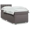 Image de vidaXL Boxspring met matras kunstleer grijs 80x200 cm3286098