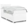 Image de vidaXL Sommier à lattes de lit avec matelas Blanc 90x190 cm Similicuir, lit, lit à plate-forme, lit à panneaux, meuble de 3286101