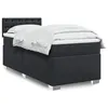 Image de vidaXL Sommier à lattes de lit avec matelas Noir 90x200 cm Similicuir, lit, lit à plate-forme, lit à panneaux, meuble de 3286104