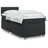 Image de vidaXL Sommier à lattes de lit avec matelas Noir 100x200 cm Similicuir, lit, lit à plate-forme, lit à panneaux, meuble de 3286108