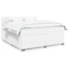 Image de vidaXL Sommier à lattes de lit avec matelas Blanc 180x200cm Similicuir, lit, lit à plate-forme, lit à panneaux 3286133
