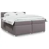 Image de vidaXL Boxspring met matras kunstleer grijs 200x200 cm3286138
