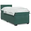 Image de vidaXL Boxspring met matras fluweel donkergroen 80x200 cm3286165