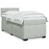 Image de vidaXL Sommier à lattes de lit et matelas Gris clair 90x190 cm Velours, lit, lit à plate-forme, lit à panneaux, meuble de 3286192