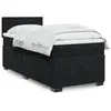 Image de vidaXL Boxspring met matras fluweel zwart 90x200 cm3286206