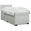 Image de vidaXL Sommier à lattes de lit et matelas Gris clair 100x200cm Velours, lit, lit à plate-forme, lit à panneaux, meuble de 3286228
