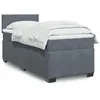 Image de vidaXL Boxspring met matras fluweel donkergrijs 100x200 cm3286235