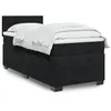 Image de vidaXL Boxspring met matras fluweel zwart 100x200 cm3286236
