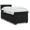 Image de vidaXL Boxspring met matras fluweel zwart 100x200 cm3286242