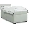 Image de vidaXL Sommier à lattes de lit et matelas Gris clair 100x200cm Velours, lit, lit à plate-forme, lit à panneaux, meuble de 3286246