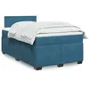 Image de vidaXL Boxspring met matras fluweel donkerblauw 120x190 cm3286256