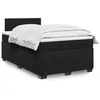 Image de vidaXL Sommier à lattes de lit avec matelas noir 120x190 cm velours 3286260