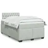 Image de vidaXL Sommier à lattes de lit et matelas gris clair 120x190cm velours 3286264