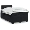 Image de vidaXL Sommier à lattes de lit avec matelas noir 120x190 cm velours 3286266