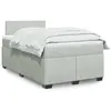 Image de vidaXL Sommier à lattes de lit et matelas Gris clair 120x200cm Velours 3286276