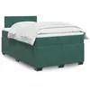 Image de vidaXL Boxspring met matras fluweel donkergroen 120x200 cm3286279