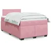Image de vidaXL Boxspring met matras fluweel roze 120x200 cm3286281